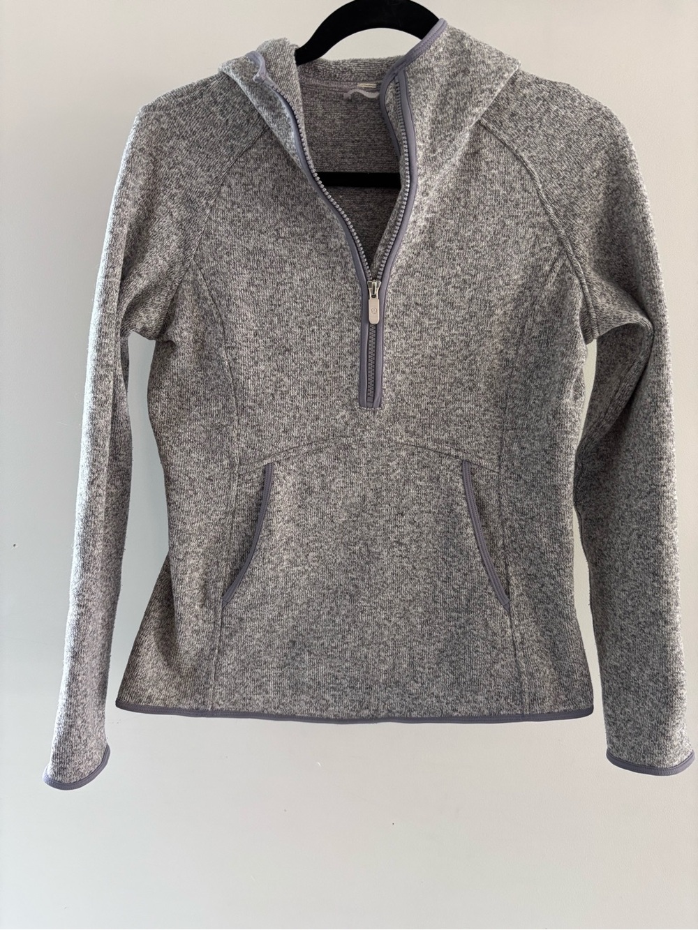 lululemon athletica Heather Grey Half-Zip Hooded Pullover